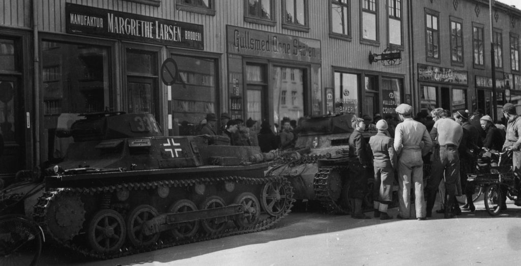 Tyske tanks har nådd Lillehammer våren 1940.