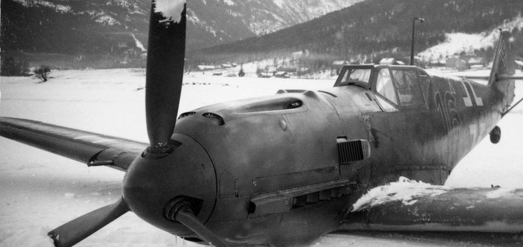 Tyskerne miste utrolig mange fly i Norge. Her har en messerschmitt 109 E krasjlandet tidlig i krigen.