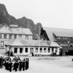 Tysk Platz konsert aug.1944 torget i Svolvær Lite tilhørere