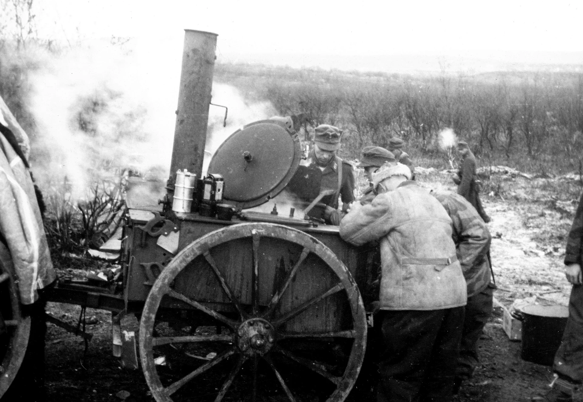 Tysk feltkjøkken tilbaketrekningen høsten 1944